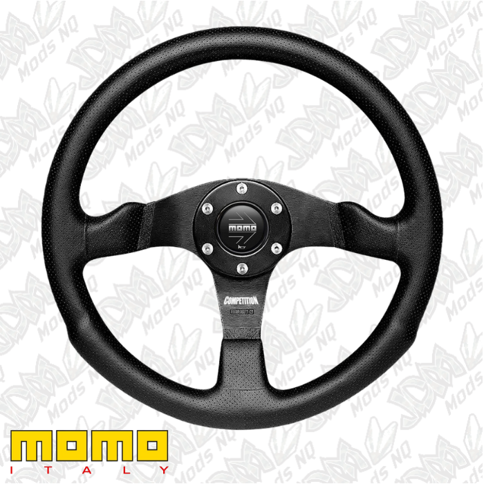 MOMO Competition Black Leather 350mm Steering Wheel – JDM Mods NQ