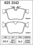 DIXCEL Rear Brake Pads - Jaguar F-Pace / XE / XF / Range Rover Evoque / Volvo XC60