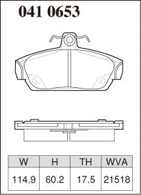 DIXCEL Front Brake Pads - Rover MGF (RD18K) - 1.8 / 1.8 VVC