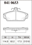 DIXCEL Front Brake Pads - Rover MGF (RD18K) - 1.8 / 1.8 VVC