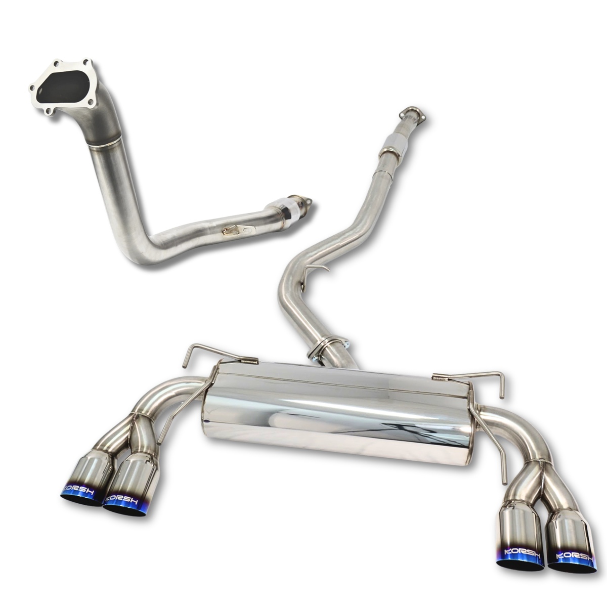 Korsh Subaru WRX STI 2008-2014 Hatch Auto Turboback Exhaust - Stainless Steel with Titanium Tips