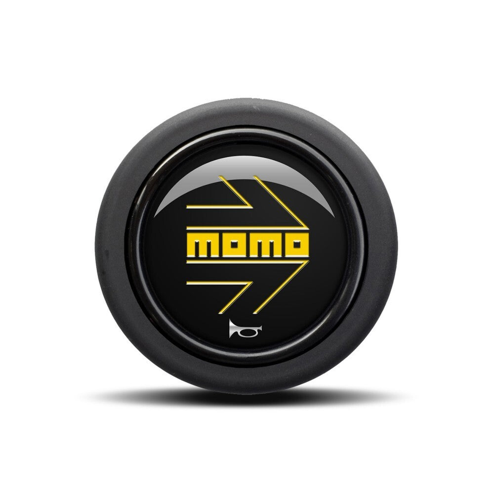 MOMO Arrow Polished Black (Round Lip) Horn Buttons