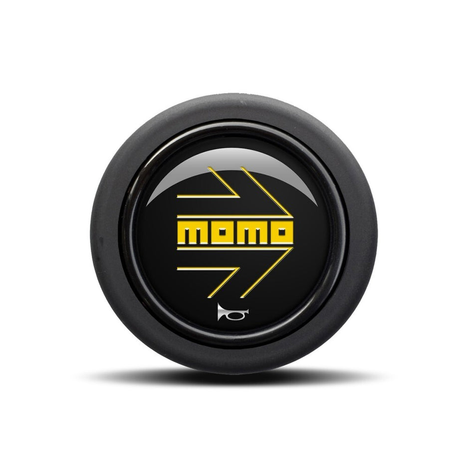 MOMO Arrow Polished Black (Round Lip) Horn Buttons