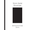 SAAS Pinstripe Solid Black 3mm x 10m 1101 - view 1