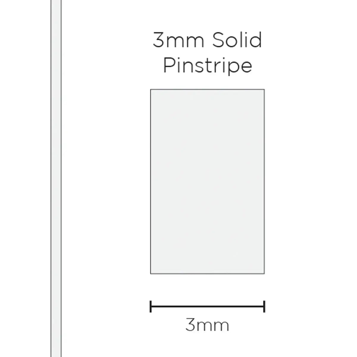 SAAS Pinstripe Solid White 3mm x 10m 1102 - view 1