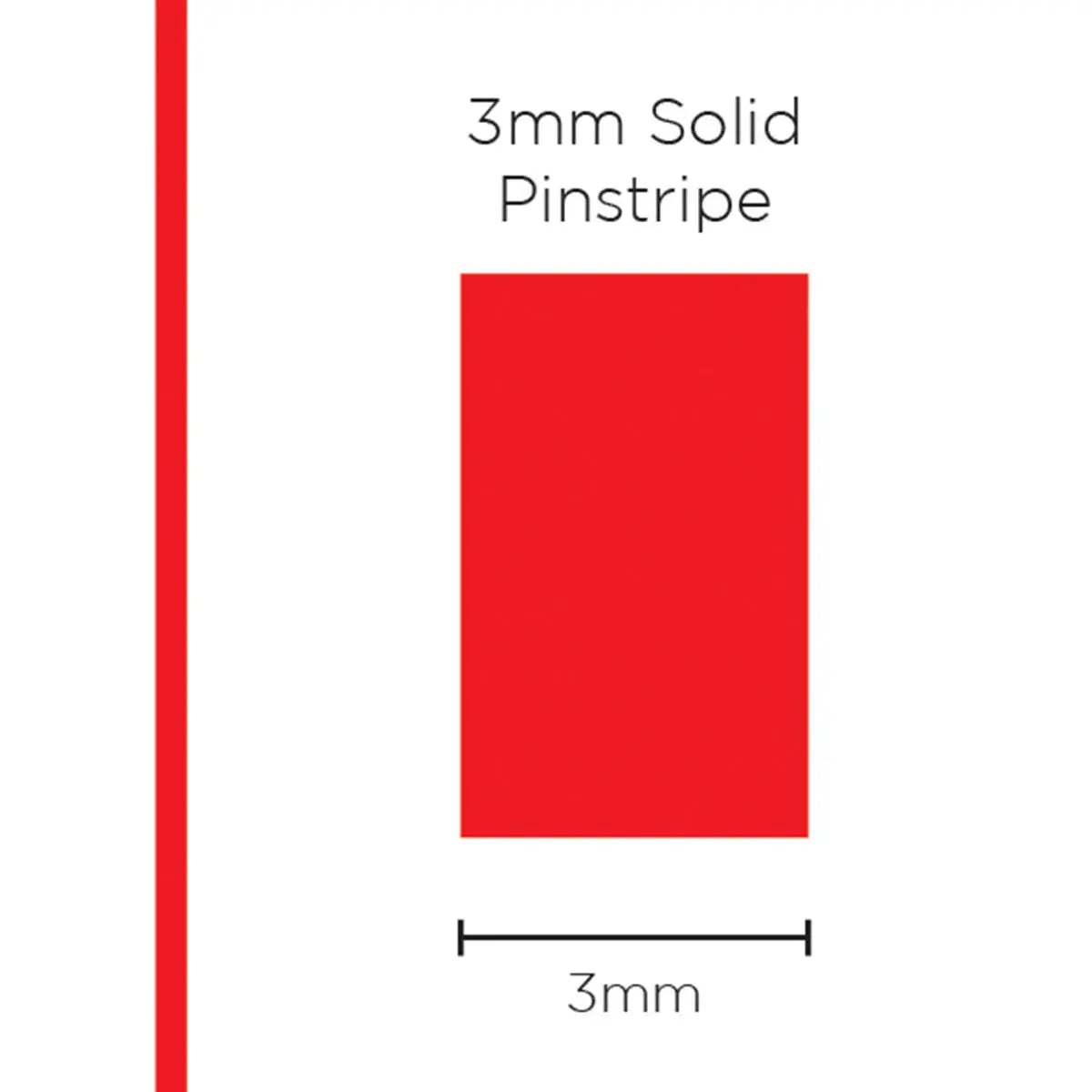 SAAS Pinstripe Solid Red 3mm x 10m 1103 - view 1