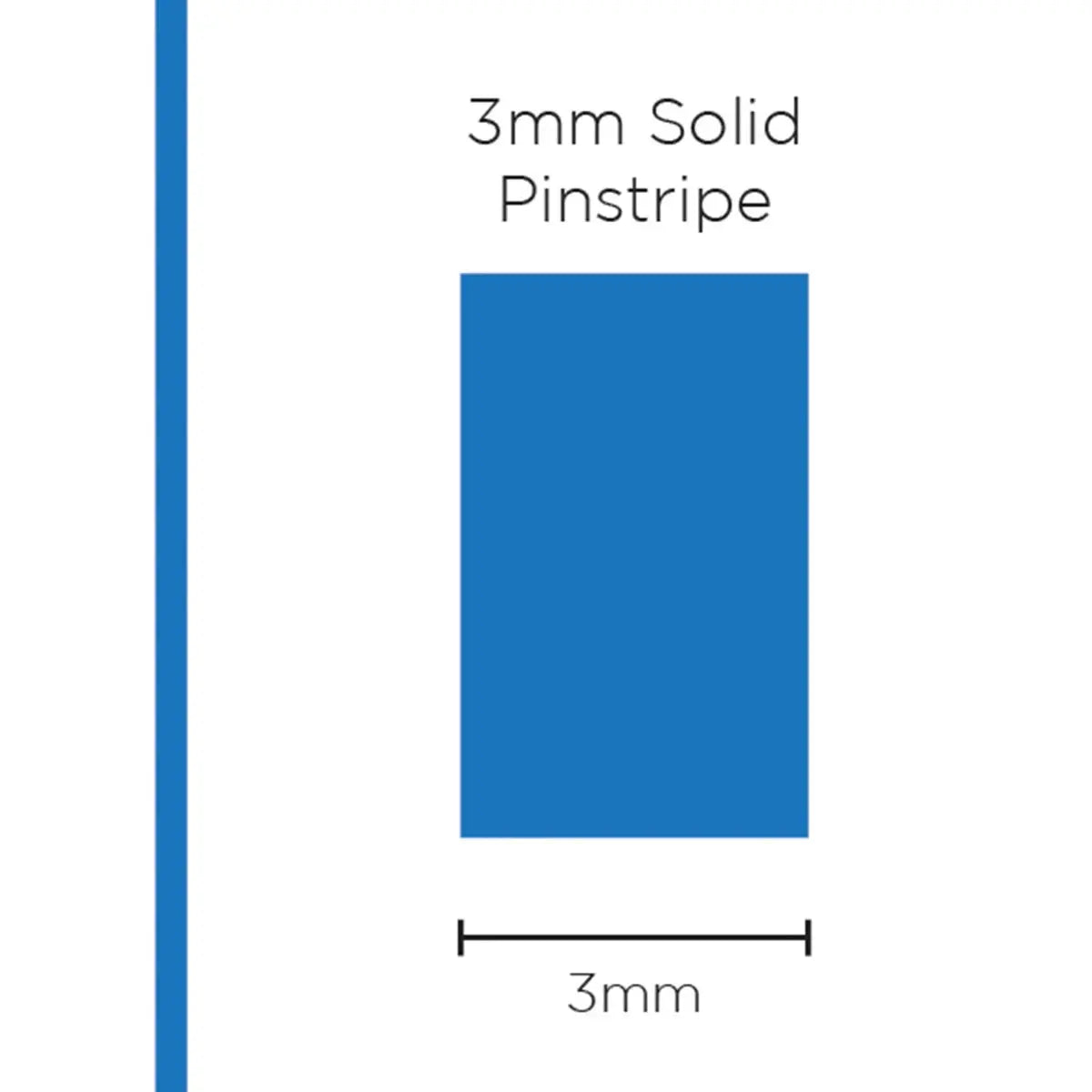 SAAS Pinstripe Solid Medium Blue 3mm x 10m 1104 - view 1