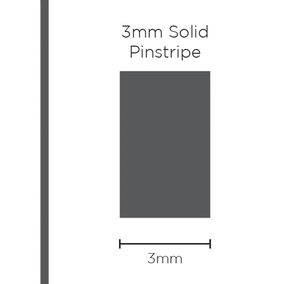 SAAS Pinstripe Solid Charcoal 3mm x 10m 1108 - view 1