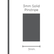 SAAS Pinstripe Solid Charcoal 3mm x 10m 1108 - view 1