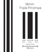 SAAS Pinstripe Triple Black 18mm x 10m 11101 - view 1