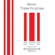 SAAS Pinstripe Triple Red 18mm x 10m 11103 - view 1