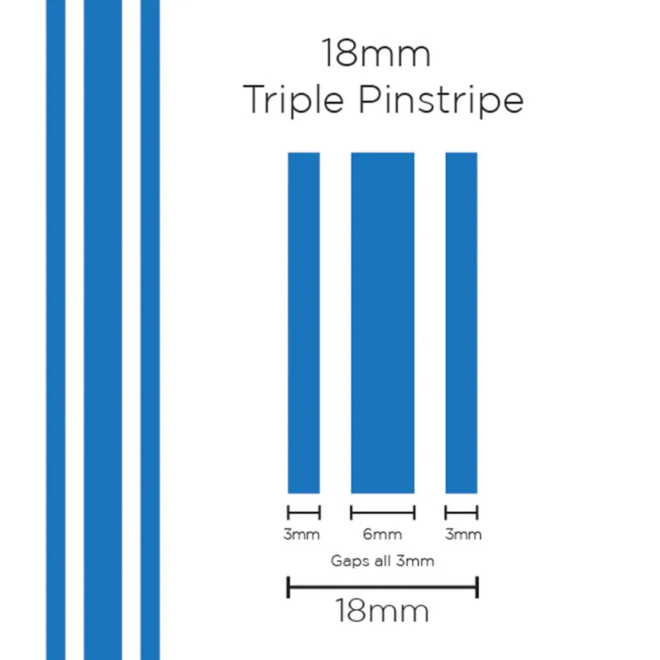 SAAS Pinstripe Triple Medium Blue 18mm x 10m 11104 - view 1