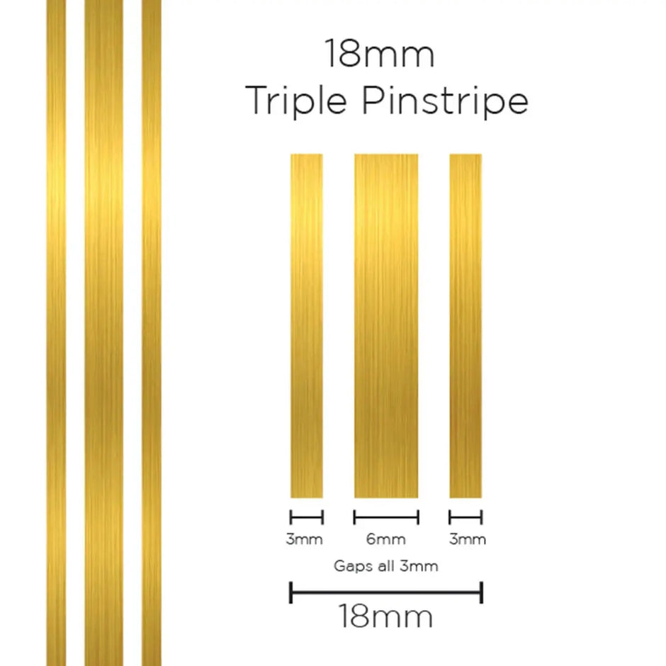 SAAS Pinstripe Triple Gold 18mm x 10m 11106 - view 1