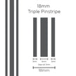 SAAS Pinstripe Triple Charcoal 18mm x 10m 11108 - view 1