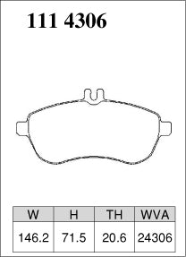 DIXCEL Front Brake Pads - Mercedes-Benz C-Class (W204/S204/C204) / E-Class (W212/S212/C207) / SLK (R172)