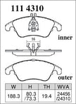 DIXCEL Front Brake Pads - Mercedes-Benz C-Class (W204) / E-Class (W212) / CLS (C218) / SLK (R172)