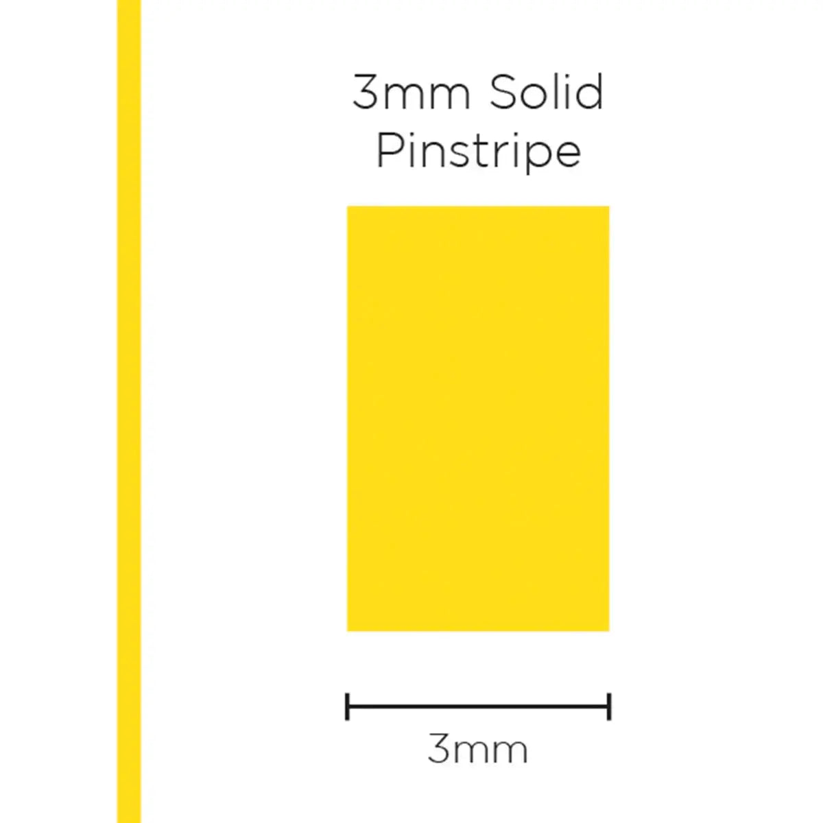 SAAS Pinstripe Solid Yellow 3mm x 10m 1117 - view 1