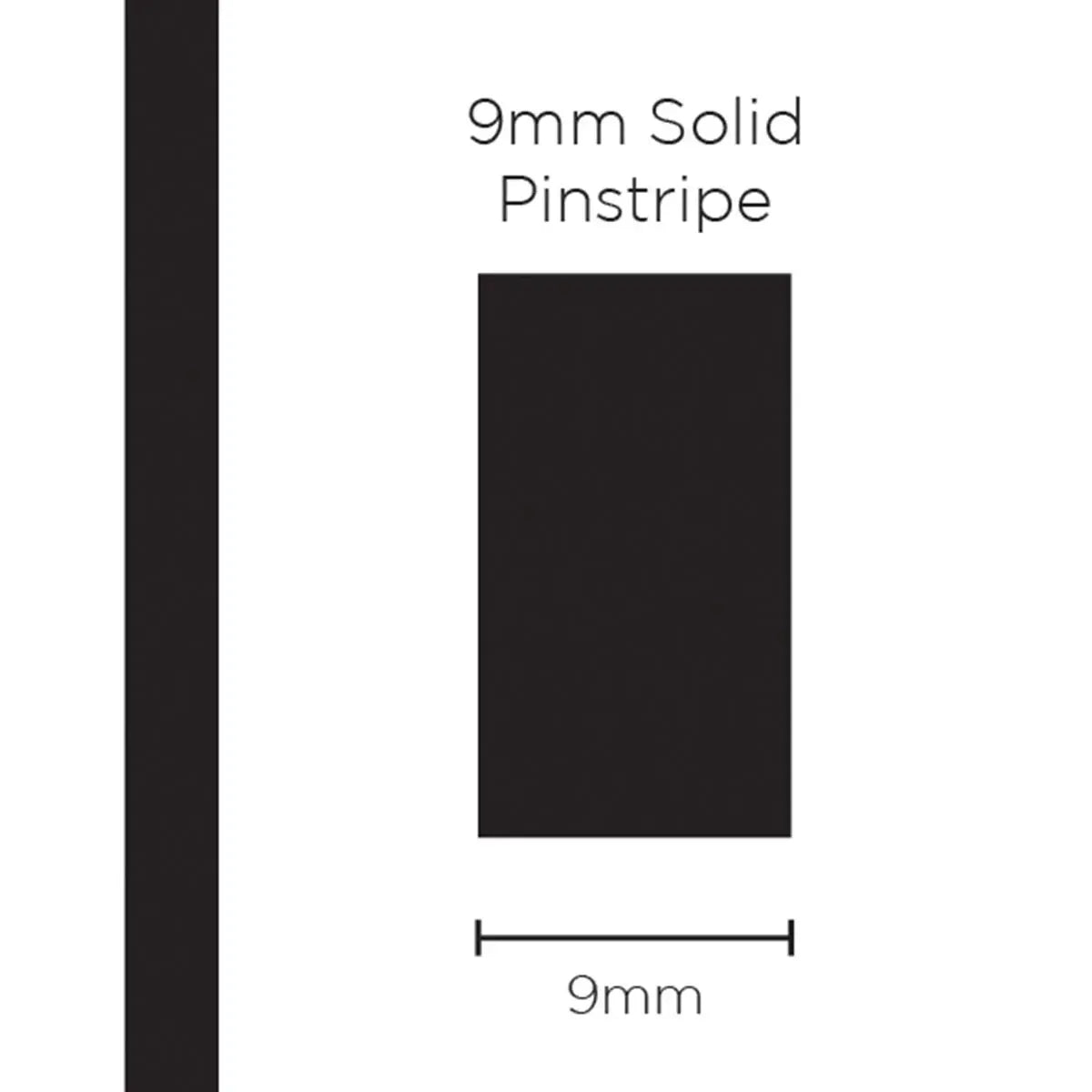 SAAS Pinstripe Solid Black 9mm x 10m 11301 - view 1
