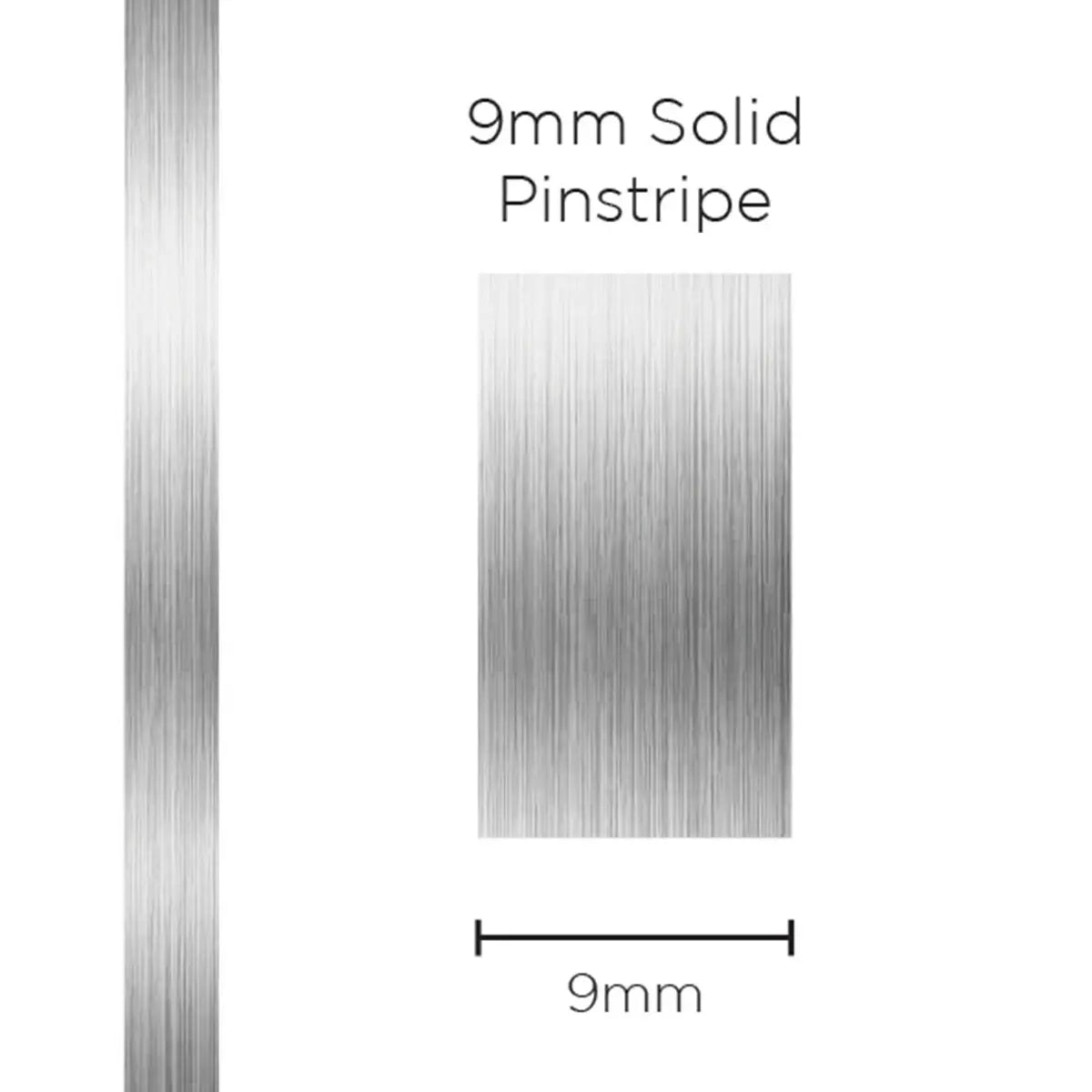 SAAS Pinstripe Solid Silver 9mm x 10m 11307 - view 1
