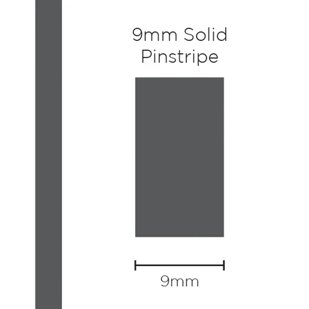 SAAS Pinstripe Solid Charcoal 9mm x 10m 11308 - view 1