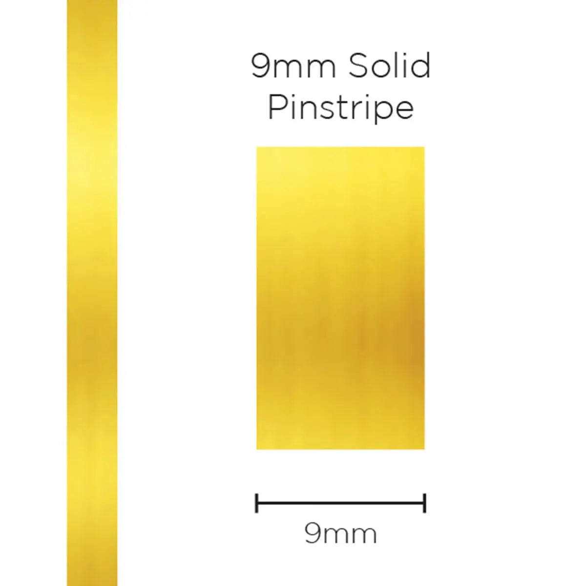 SAAS Pinstripe Solid Gold Mylar 9mm x 10m 11398 - view 1