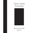 SAAS Pinstripe Solid Black 12mm x 10m 11401 - view 1