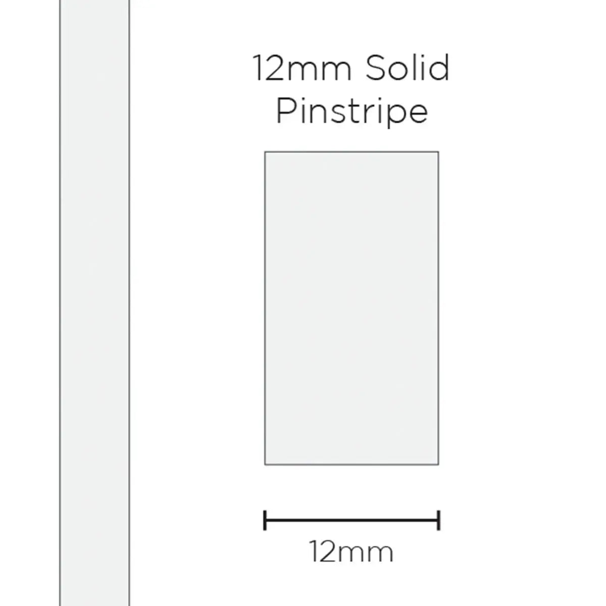 SAAS Pinstripe Solid White 12mm x 10m 11402 - view 1
