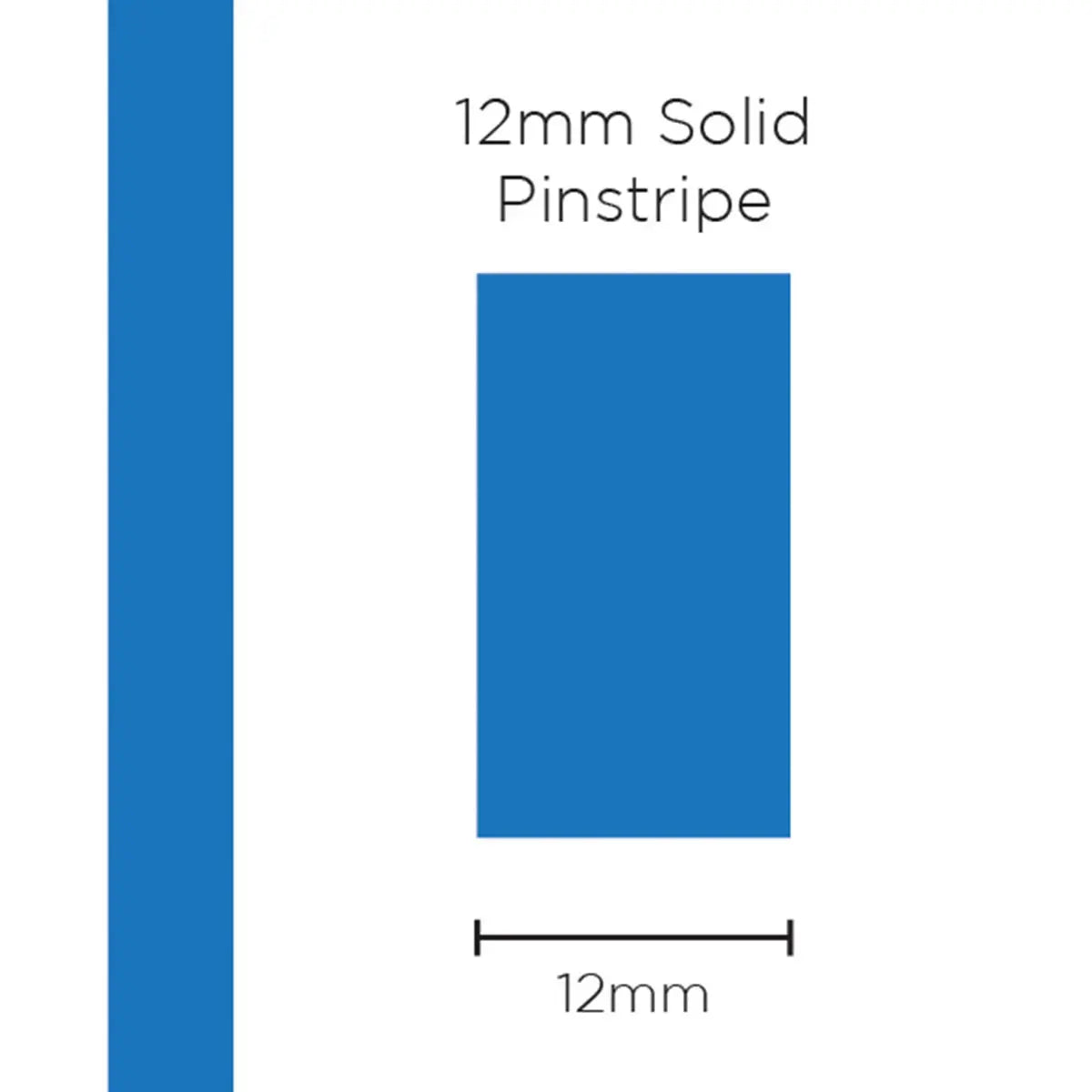 SAAS Pinstripe Solid Medium Blue 12mm x 10m 11404 - view 1