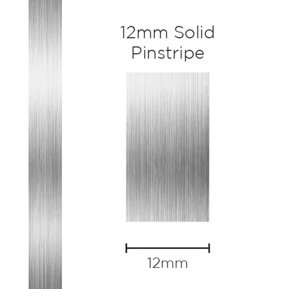 SAAS Pinstripe Solid Silver 12mm x 10m 11407 - view 1
