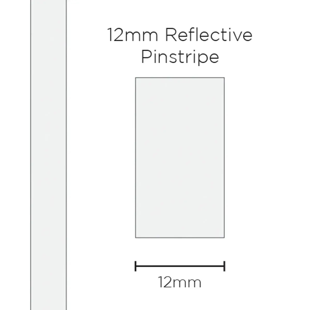 SAAS Pinstripe Reflective White 12mm x 1m 11496 - view 1