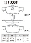 DIXCEL Rear Brake Pads - Mercedes-Benz E-Class (W211/W212) / S-Class (W220/W221) / CLS