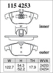 DIXCEL Rear Brake Pads - Mercedes-Benz C-Class (W204/S204/C204) / E-Class Coupe / Cabriolet (C207/A207)