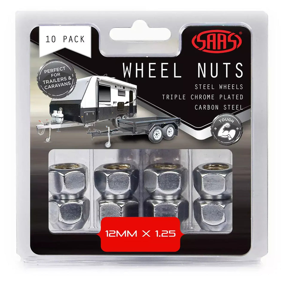 SAAS Wheel Nuts OE Open End M12x1.25 Chrome 10Pk 1161510 - view 1