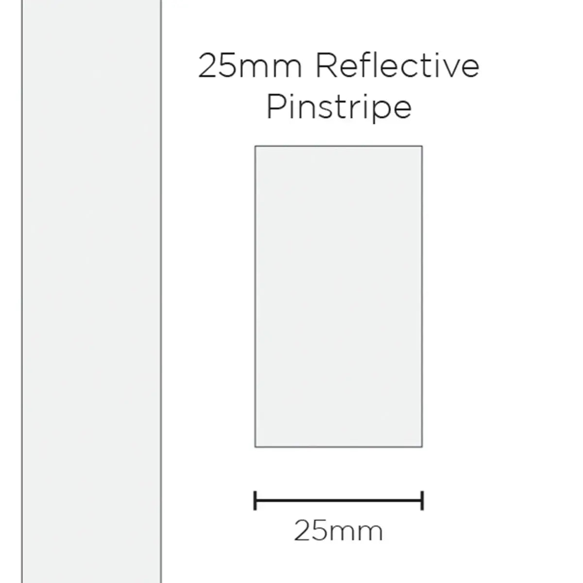 SAAS Pinstripe Reflective White 25mm x 1m 11696 - view 1