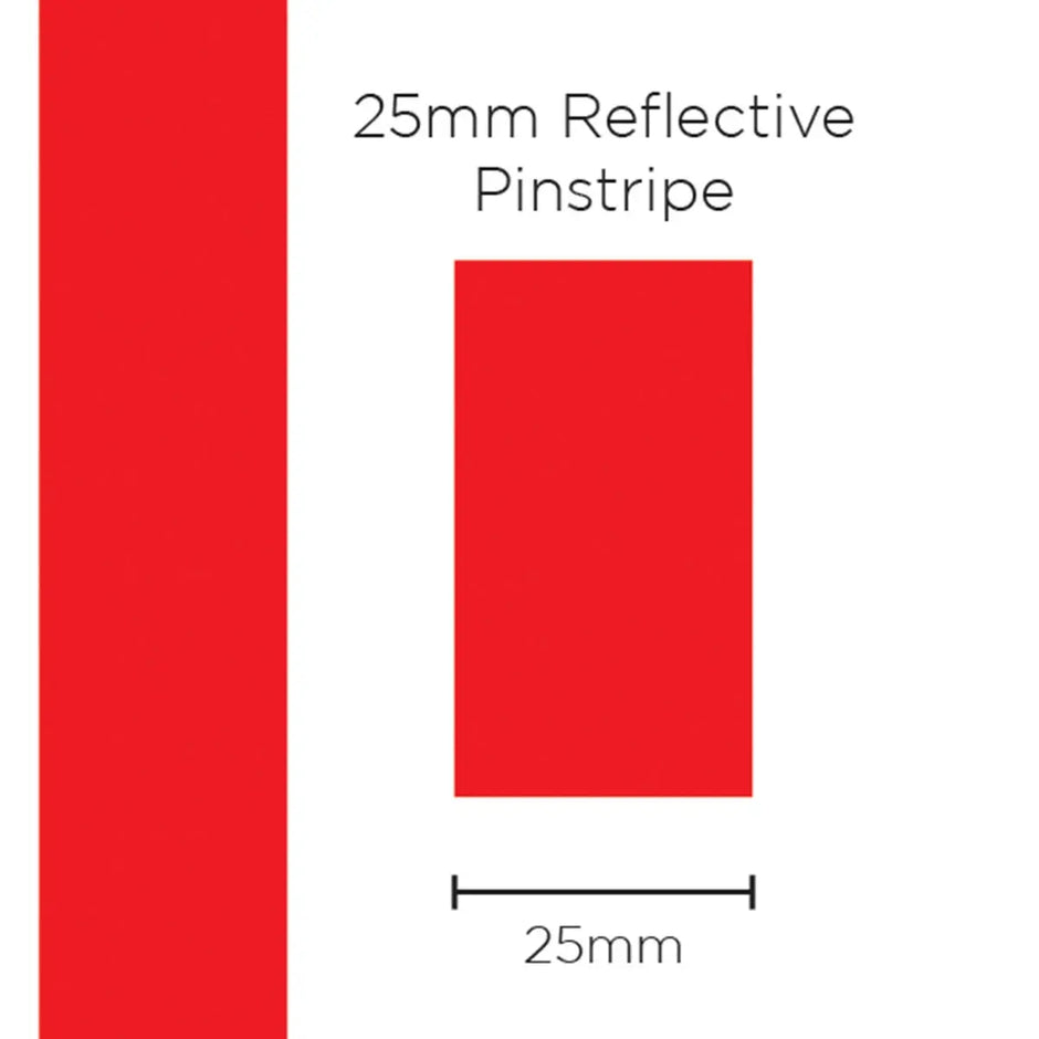 SAAS Pinstripe Reflective Red 25mm x 1m 11697 - view 1