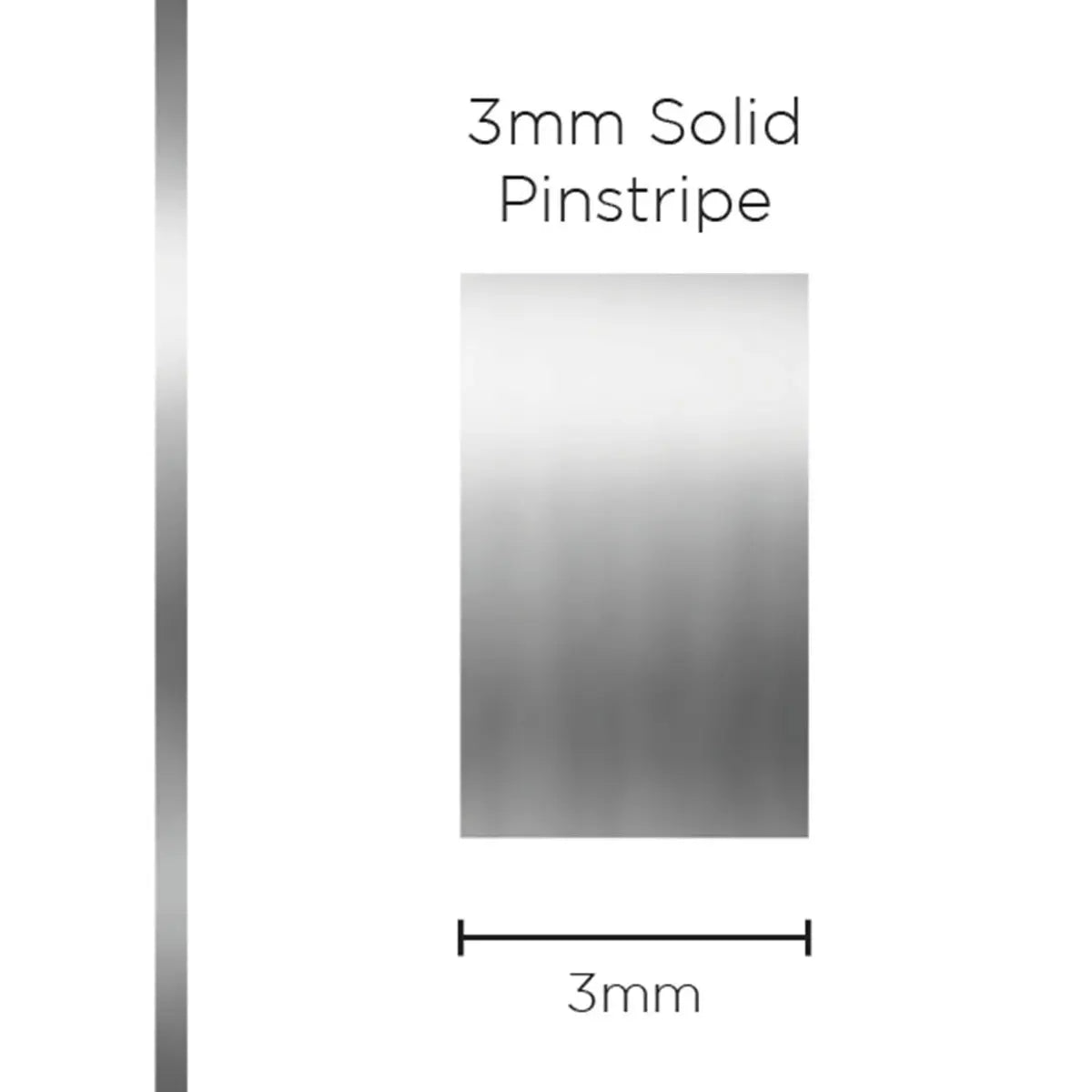 SAAS Pinstripe Solid Chrome Mylar 3mm x 10m 1199 - view 1