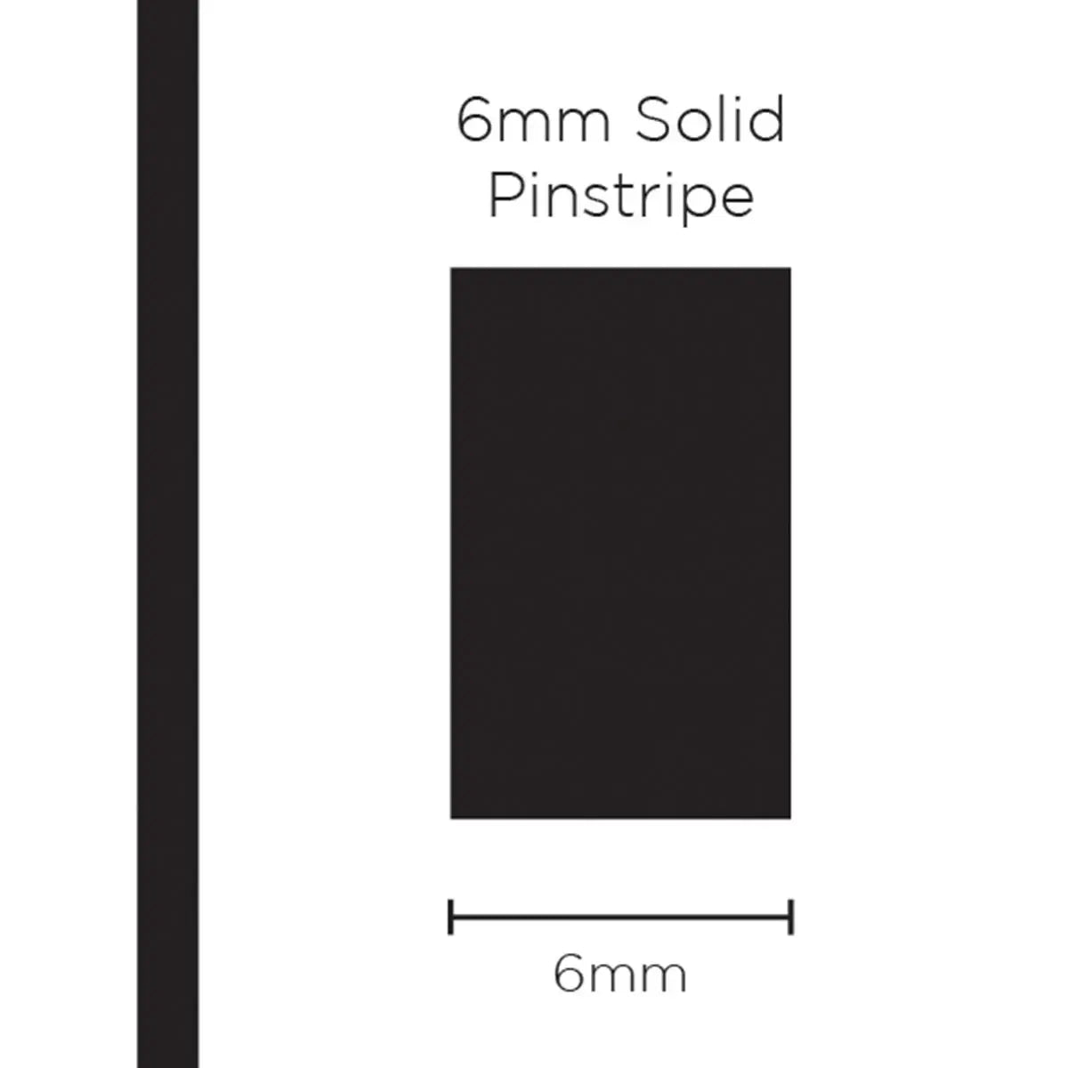 SAAS Pinstripe Solid Black 6mm x 10m 1201 - view 1