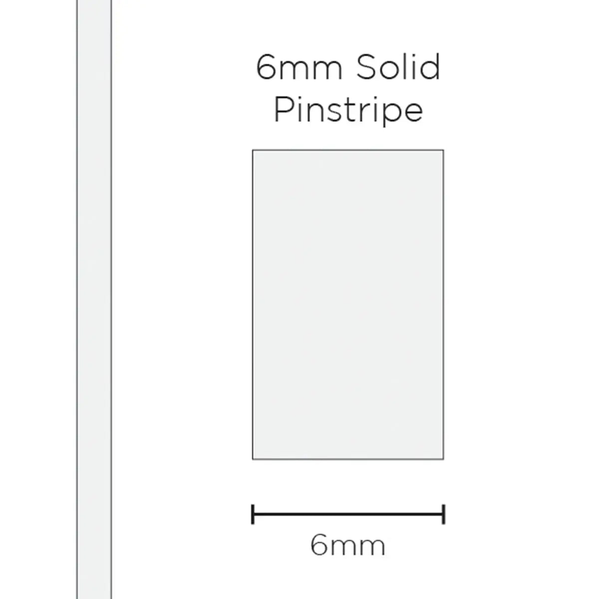 SAAS Pinstripe Solid White 6mm x 10m 1202 - view 1