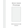 SAAS Pinstripe Solid White 6mm x 10m 1202 - view 1