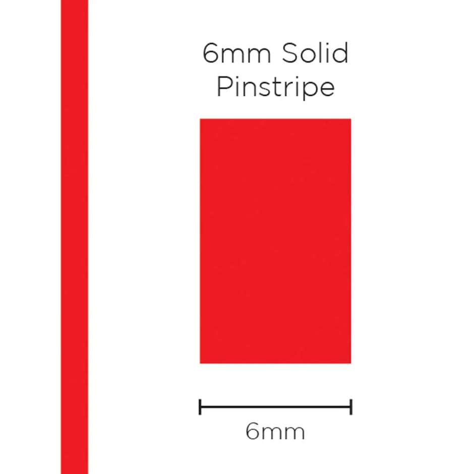 SAAS Pinstripe Solid Red 6mm x 10m 1203 - view 1