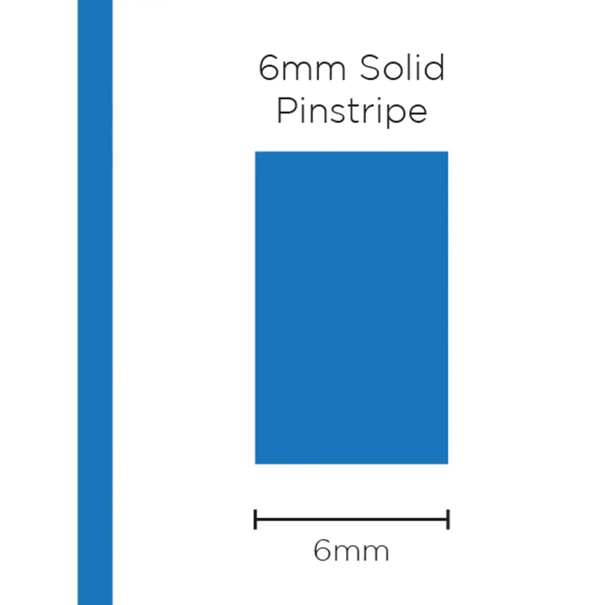SAAS Pinstripe Solid Medium Blue 6mm x 10m 1204 - view 1