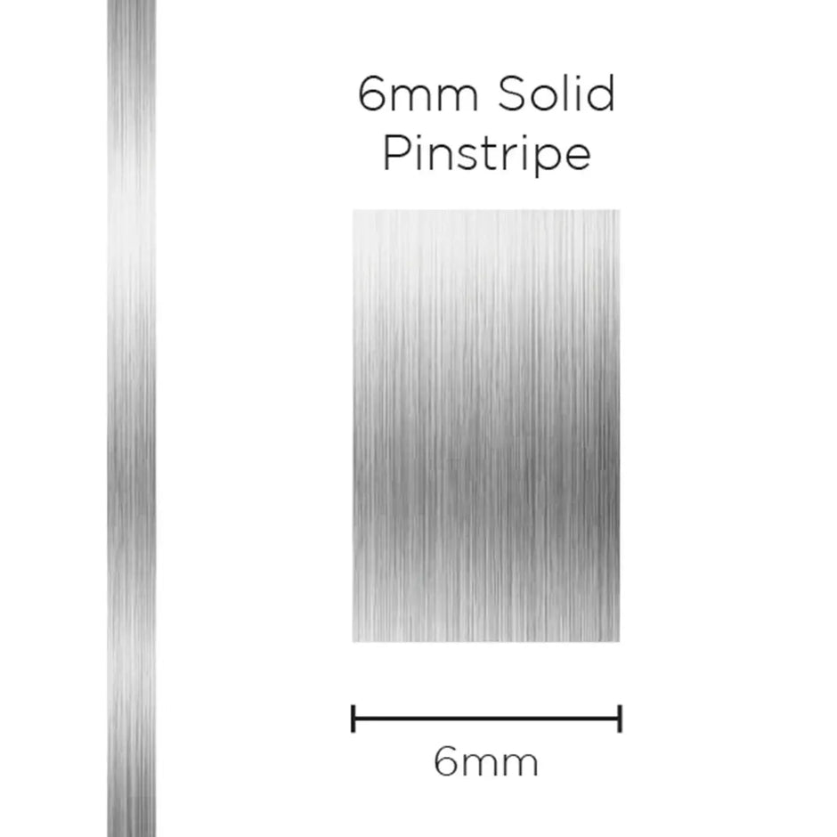 SAAS Pinstripe Solid Silver 6mm x 10m 1207 - view 1