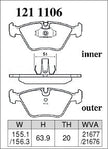 DIXCEL Front Brake Pads - BMW M3 / M3 CSL / 330i (E46) / Z4 M (E85/E86) / X3 (E83) / 5 Series (E39) / Alpina B3