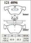 DIXCEL Front Brake Pads - BMW 1 Series (E81/E82/E87/E88) / 3 Series (E90/E91/E92/E93) / 5 Series (E60/E61) / Z4 (E89)