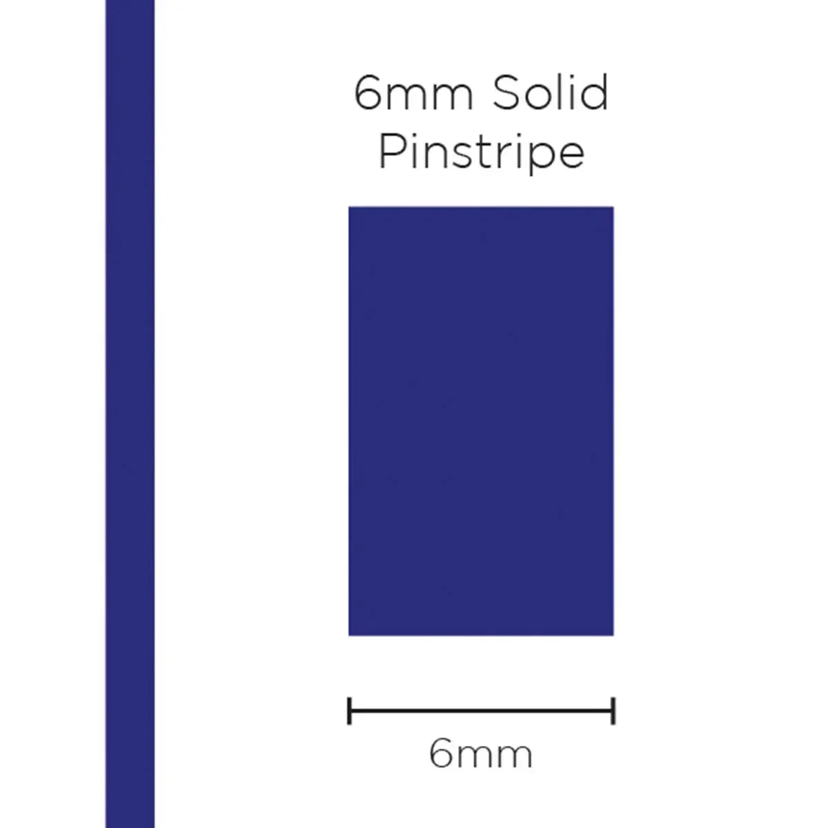 SAAS Pinstripe Solid Dark Blue 6mm x 10m 1215 - view 1