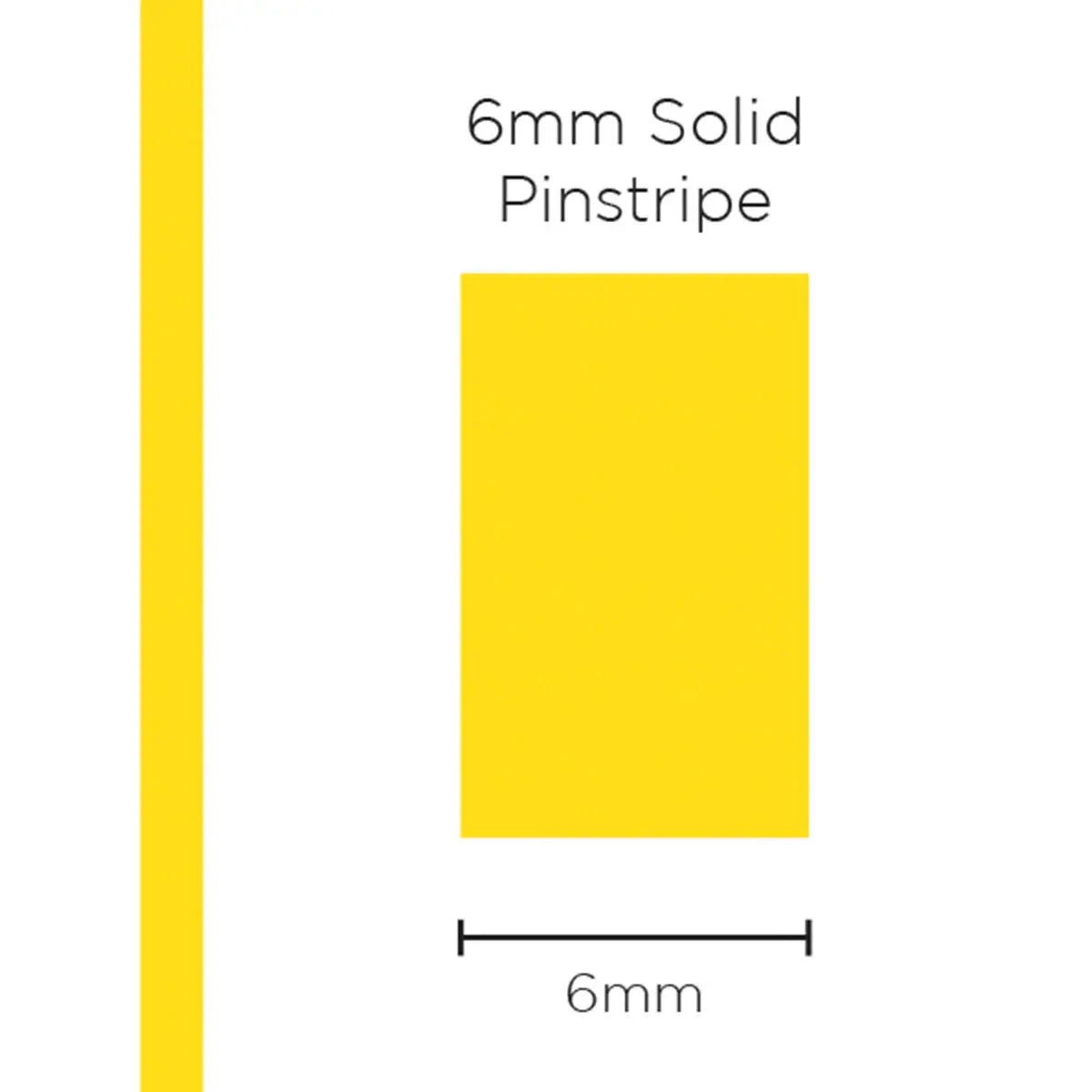 SAAS Pinstripe Solid Yellow 6mm x 10m 1217 - view 1