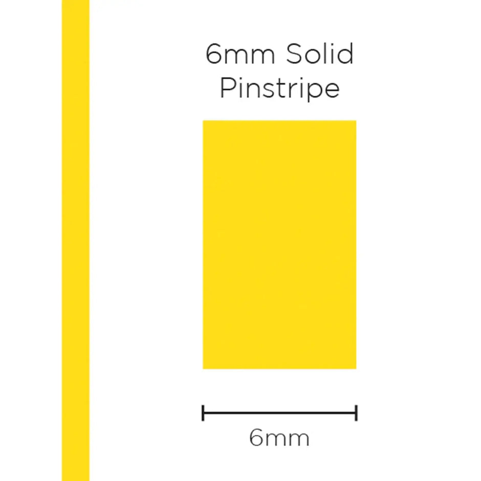 SAAS Pinstripe Solid Yellow 6mm x 10m 1217 - view 1