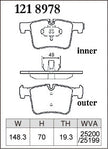 DIXCEL Front Brake Pads - BMW 1 Series (F20) / 2 Series (F22/F23) / 3 Series (F30/F31/F34) / 4 Series (F32/F36) / X3 (F25) / X4 (F26)