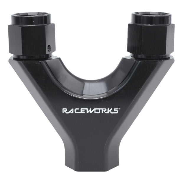 Raceworks AN Female Flare to AN ORB O-Ring Boss Y Block Fitting