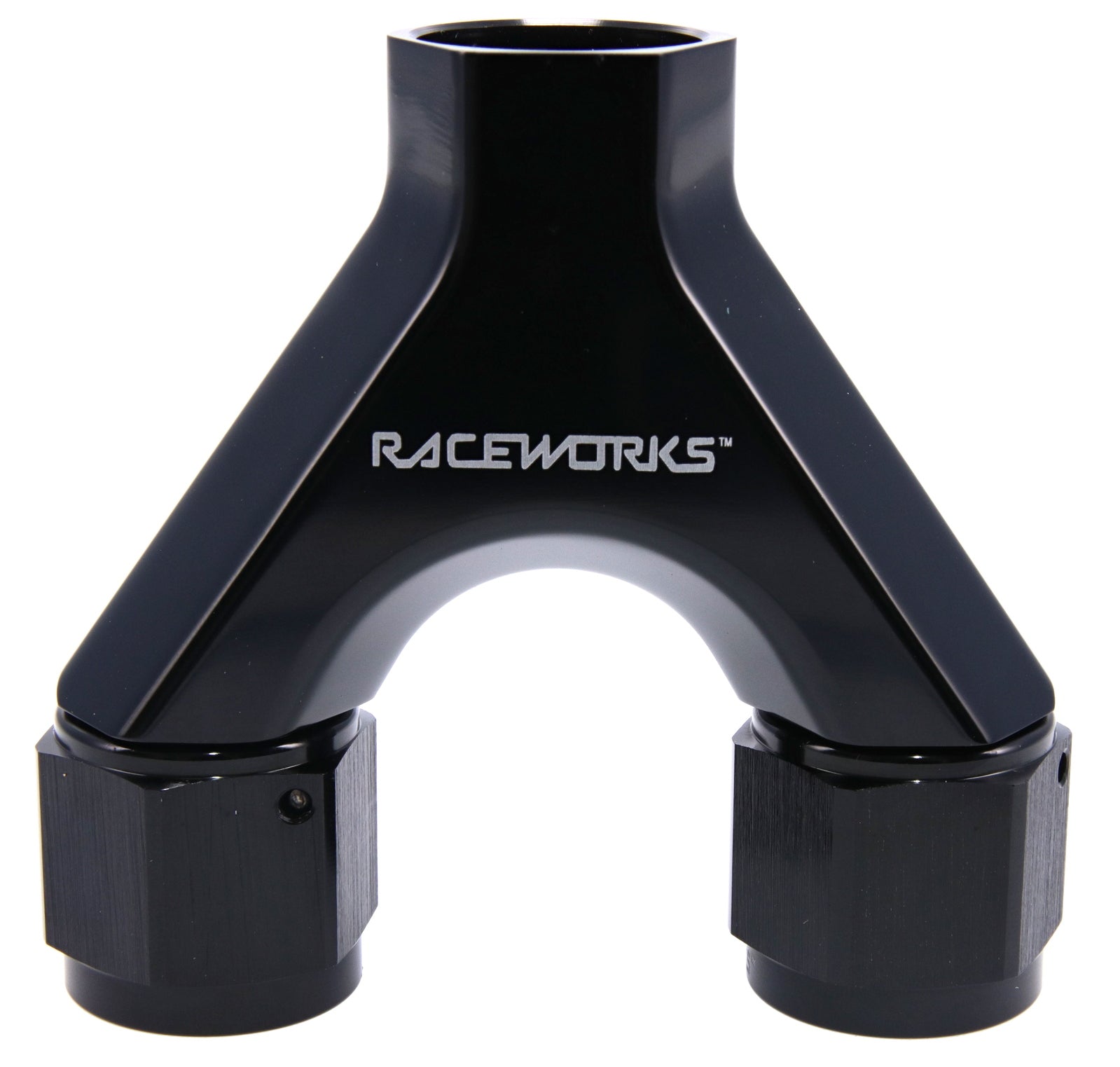 Raceworks AN Female Flare to AN ORB O-Ring Boss Y Block Fitting